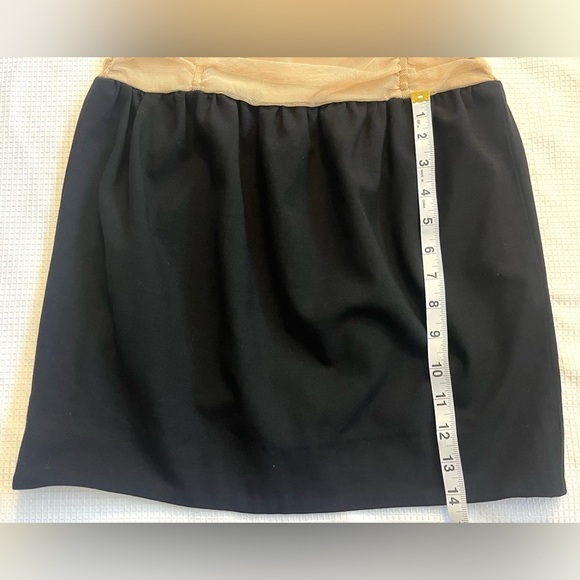 Elizabeth and James Elegant Black and Tan Strapless Wool Lace Mini Dress Size 6 - Picture 6 of 16